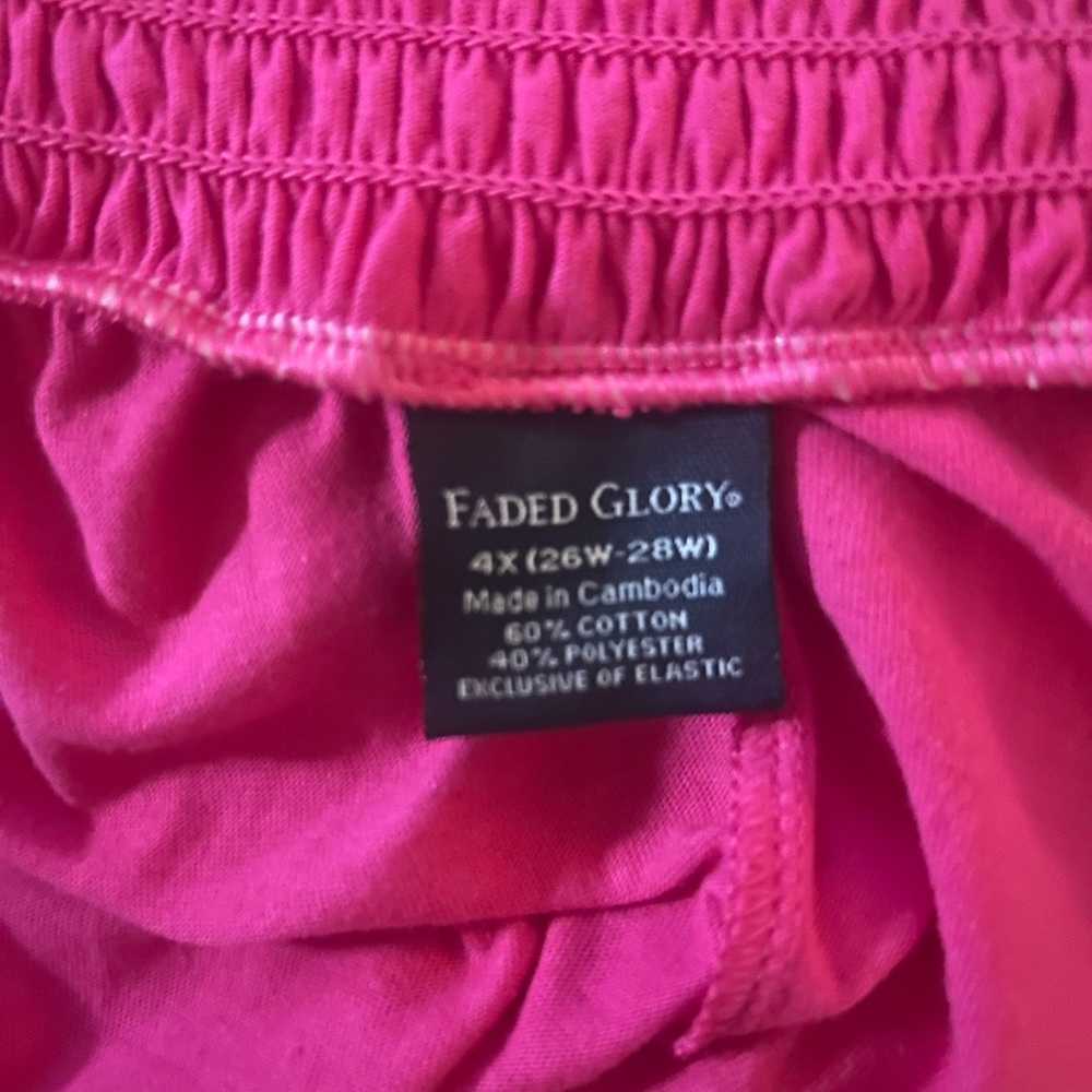 NWOT- Faded Glory Pink Smocked Maxi Dress with Straps. Size 4x (26w-38w) - Picture 8 of 8